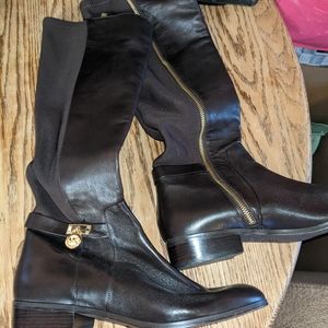 MICHAEL KORS Leather Knee High Boots - Brown - Size 10M PW15E